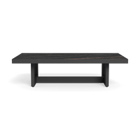 Hampton Rectangle Coffee Table | Aluminum Asteroid, Laminam Noir,
