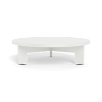 Hampton Round Coffee Table | Aluminum White, ,