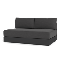 Hayman Aluminum 2 Seat Armless Sofa
