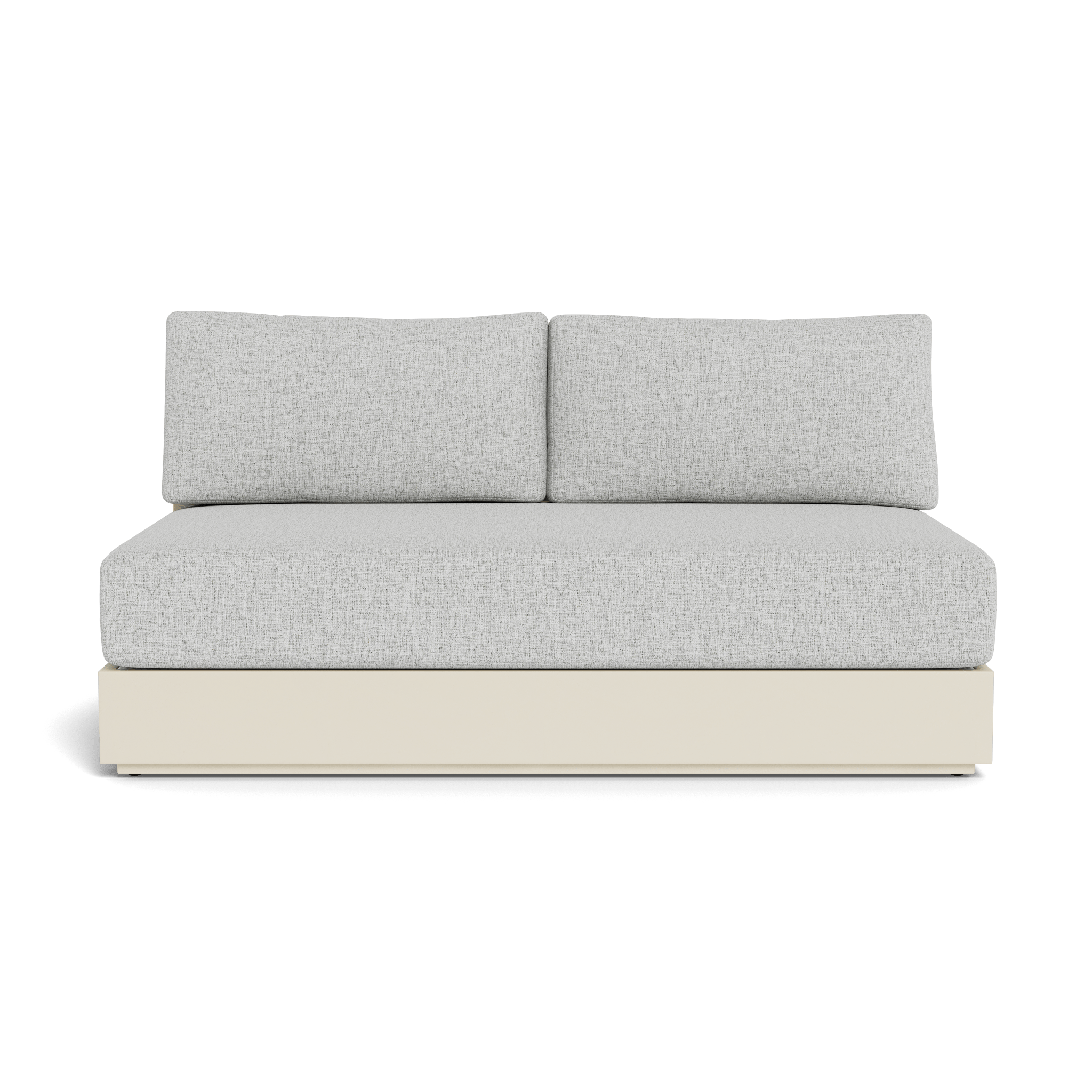 Hayman Aluminum 2 Seat Armless Sofa