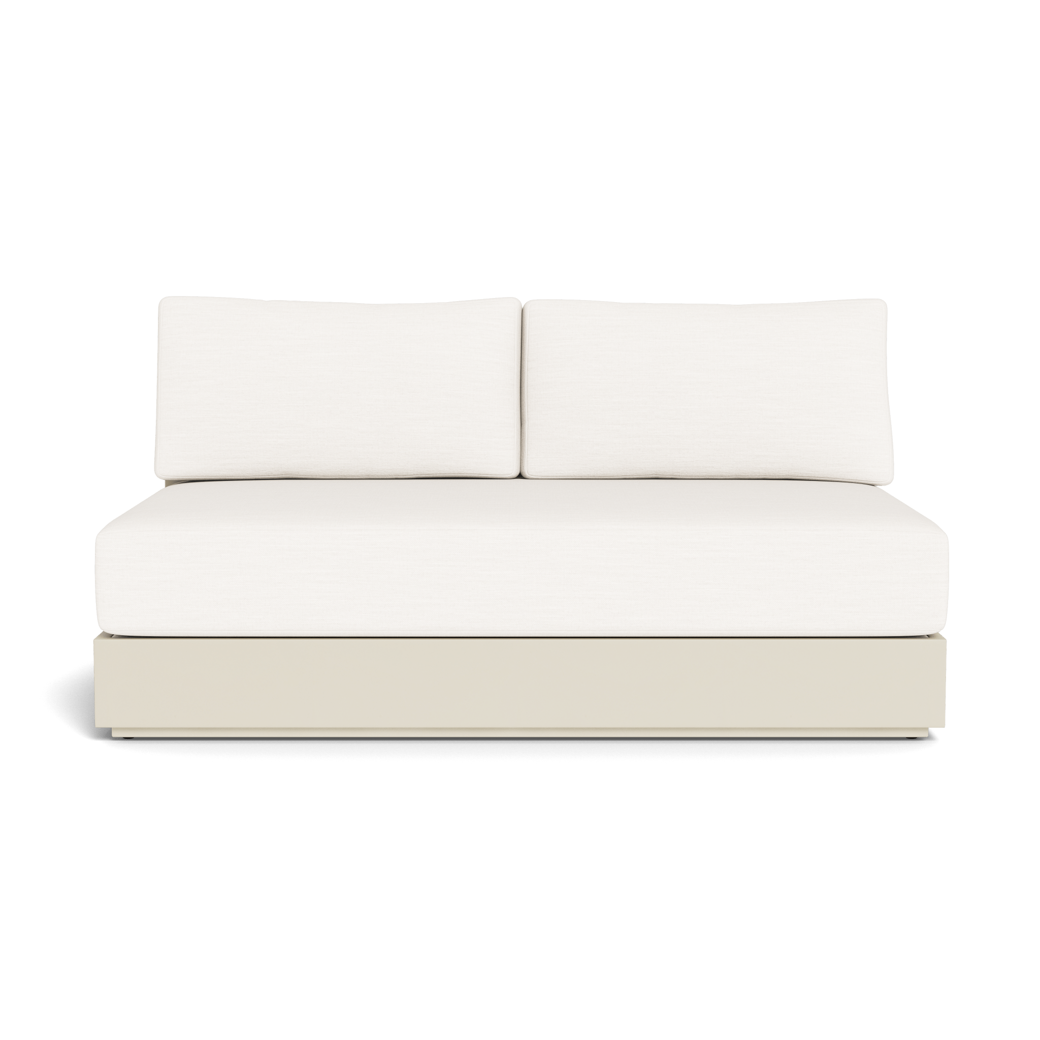 Hayman Aluminum 2 Seat Armless Sofa