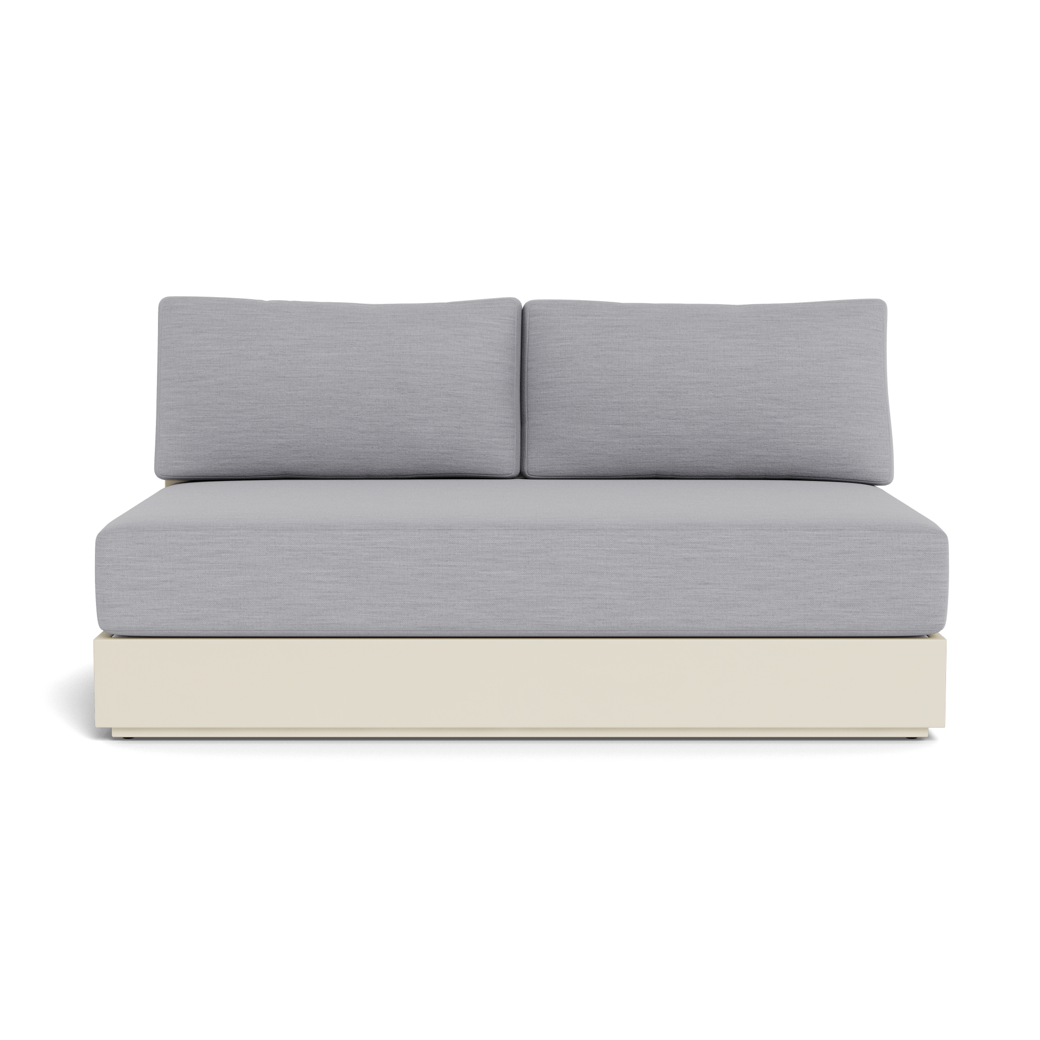 Hayman Aluminum 2 Seat Armless Sofa