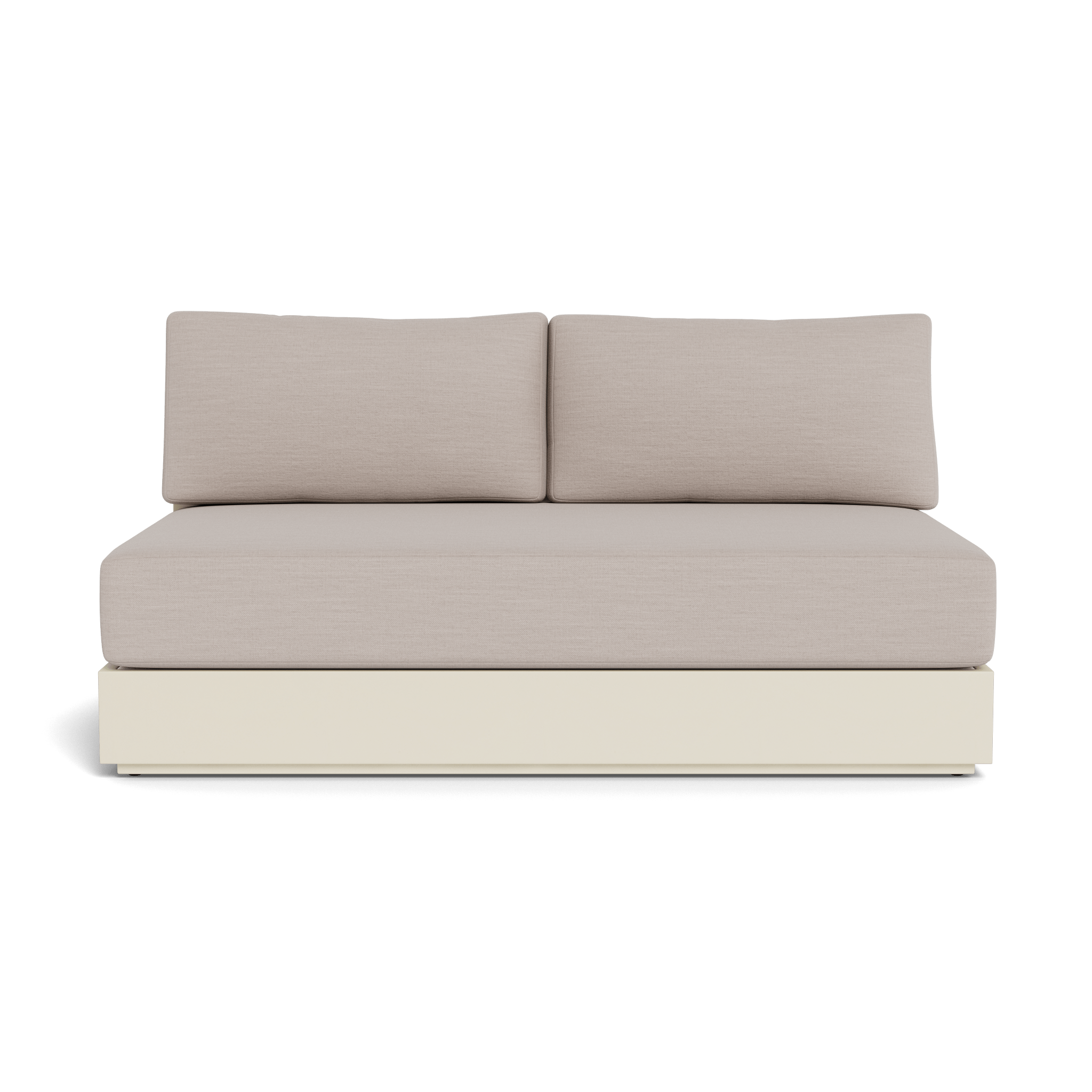 Hayman Aluminum 2 Seat Armless Sofa