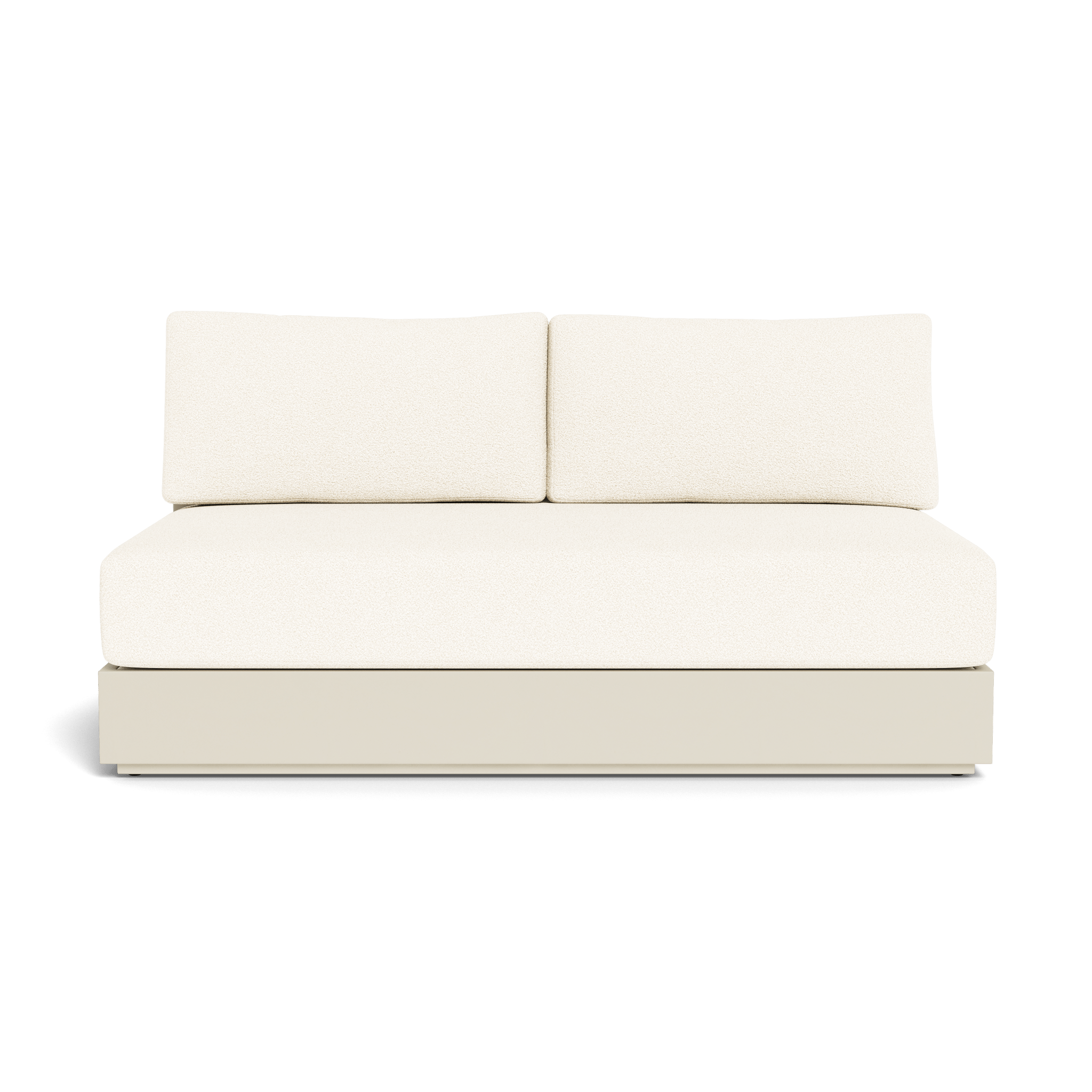 Hayman Aluminum 2 Seat Armless Sofa