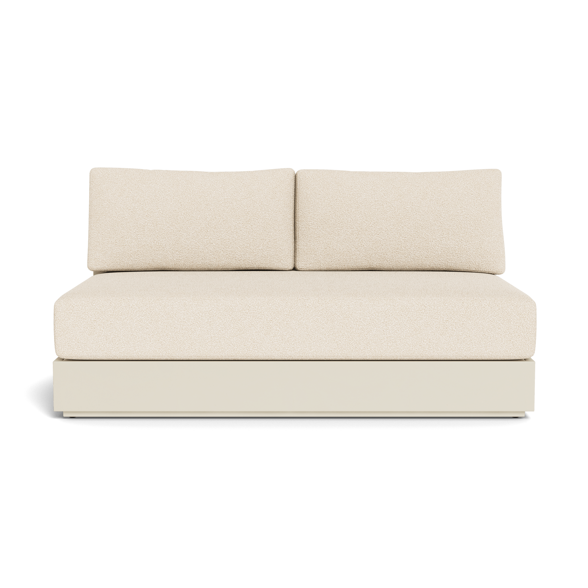 Hayman Aluminum 2 Seat Armless Sofa