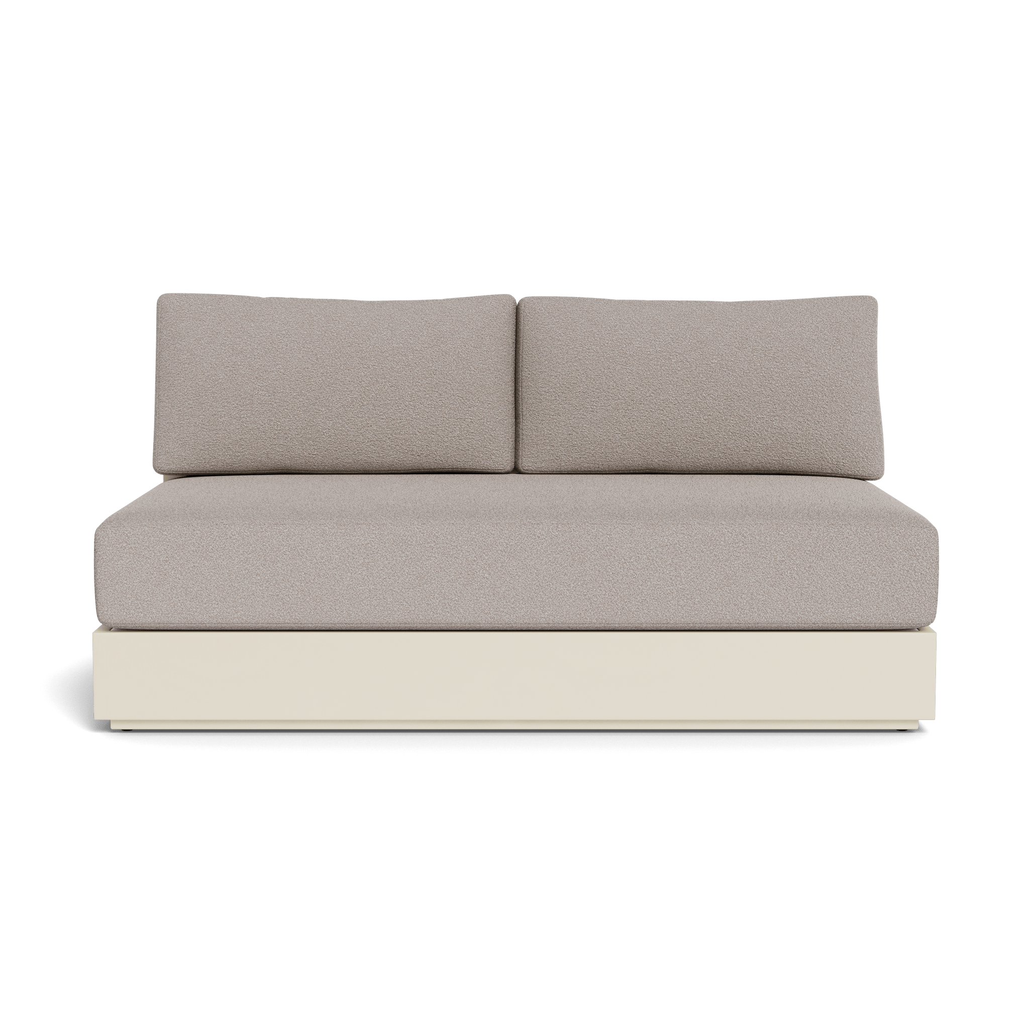 Hayman Aluminum 2 Seat Armless Sofa