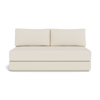 Hayman Aluminum 2 Seat Armless Sofa