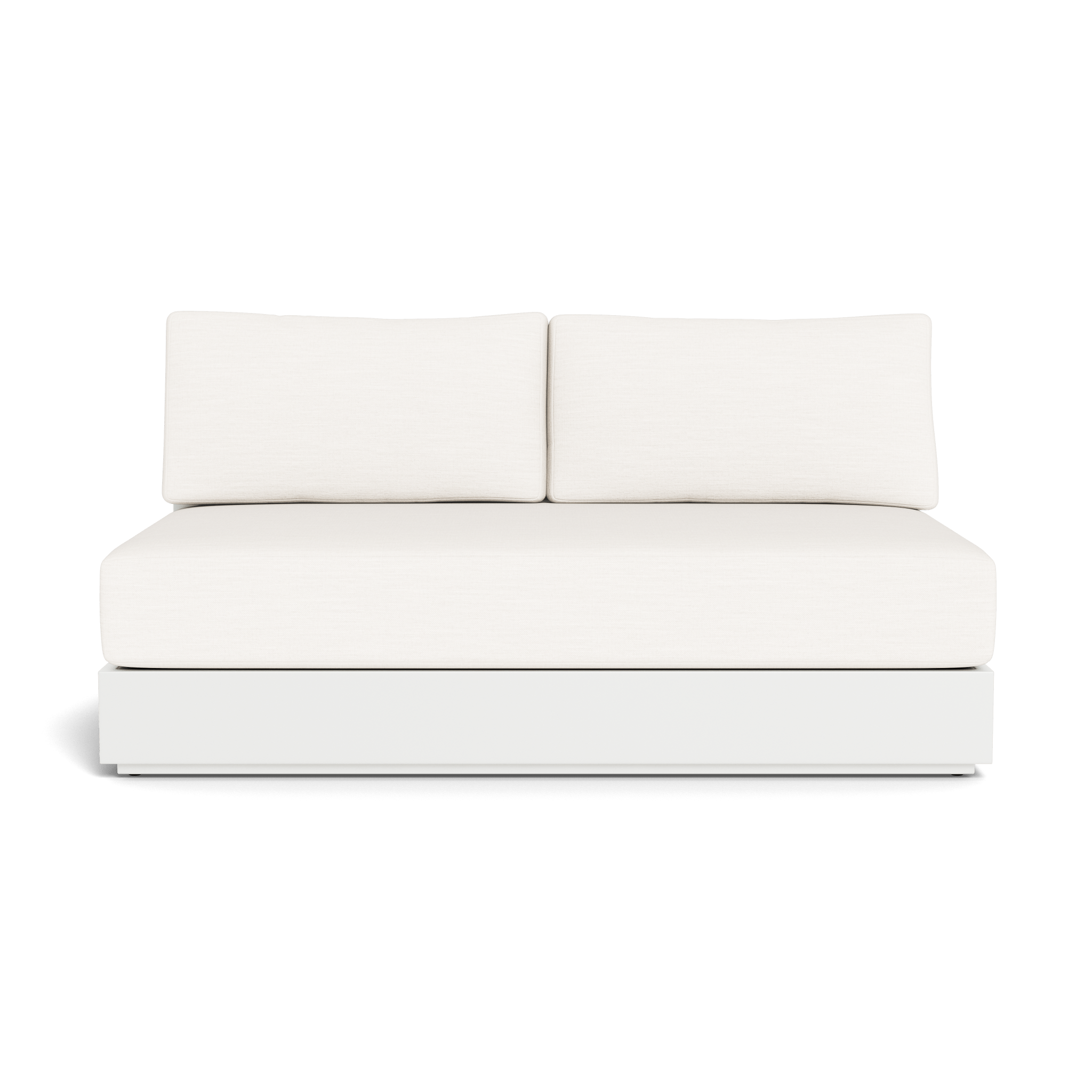 Hayman Aluminum 2 Seat Armless Sofa