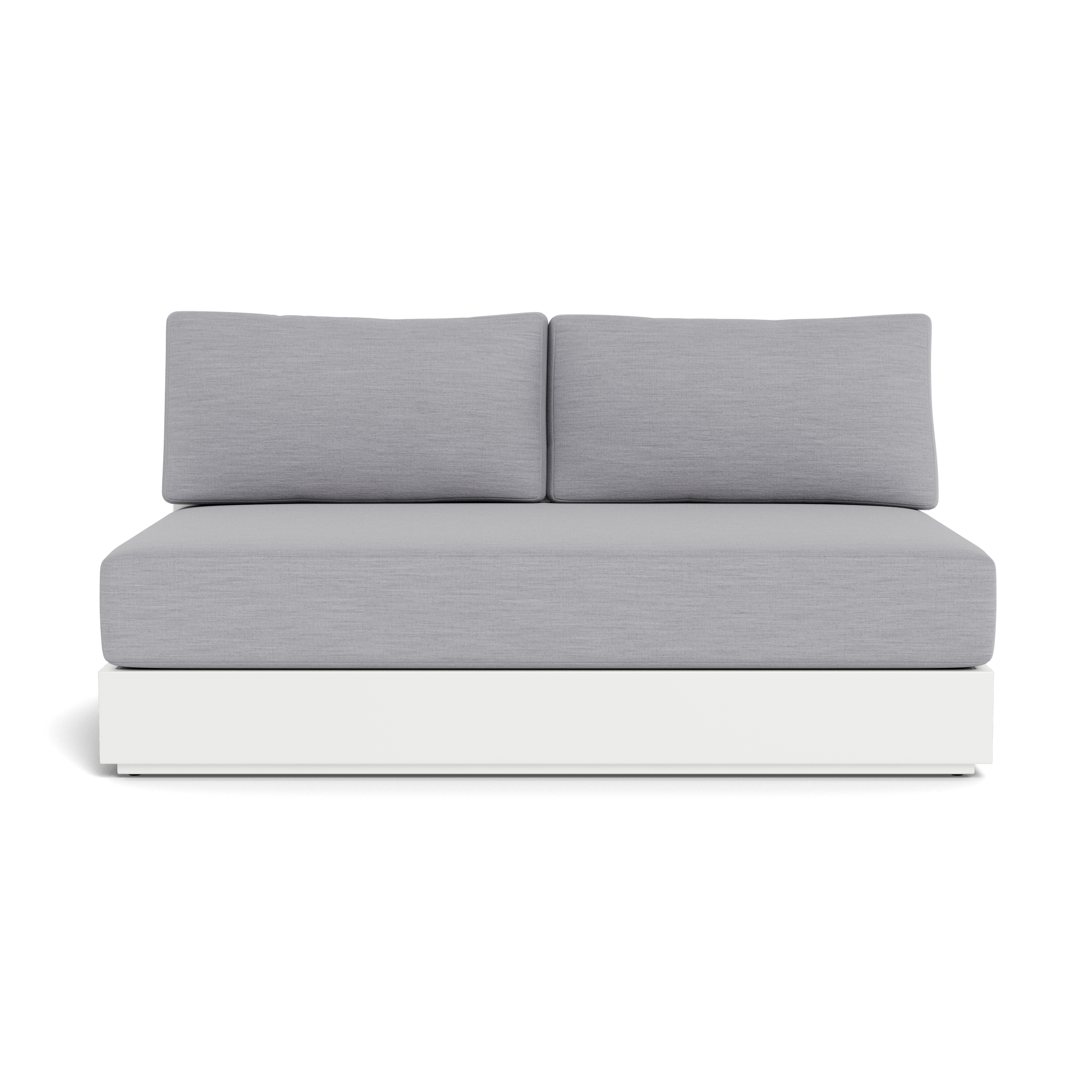Hayman Aluminum 2 Seat Armless Sofa
