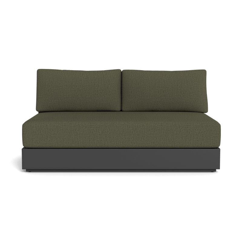 Hayman Aluminum 2 Seat Armless Sofa