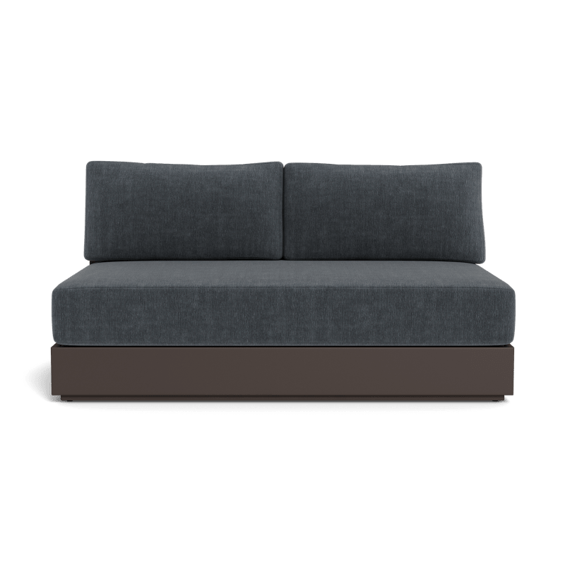 Hayman Aluminum 2 Seat Armless Sofa