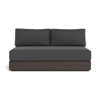 Hayman Aluminum 2 Seat Armless Sofa