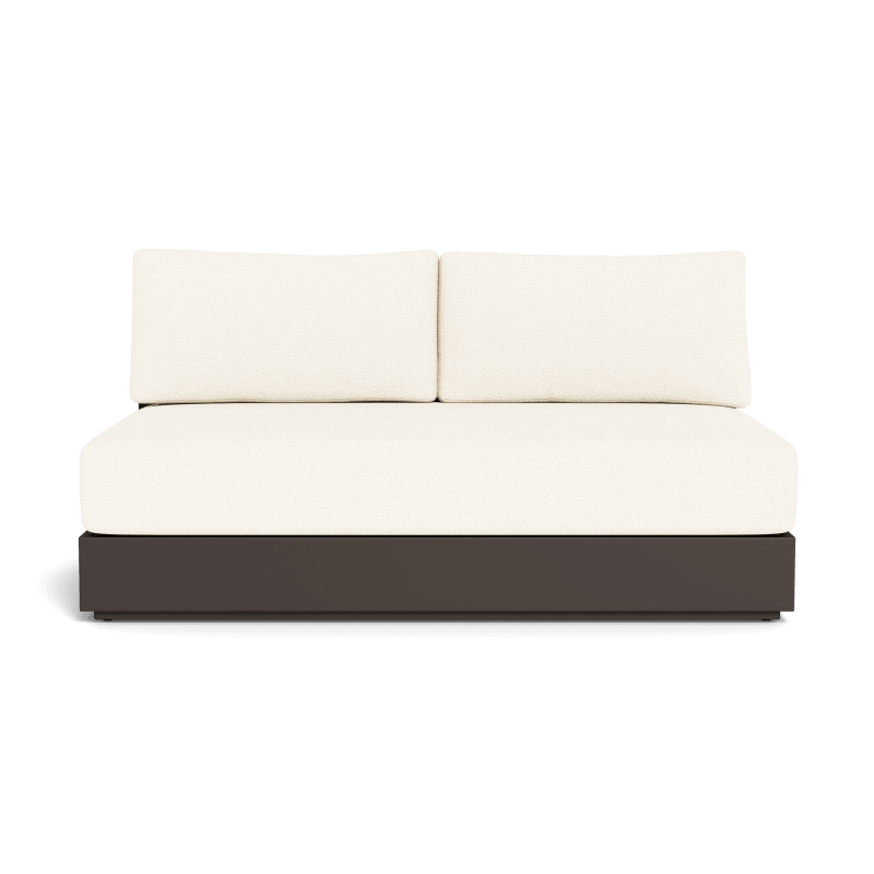 Hayman Aluminum 2 Seat Armless Sofa