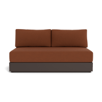 Hayman Aluminum 2 Seat Armless Sofa