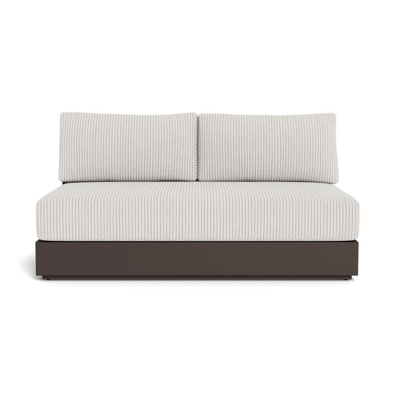 Hayman Aluminum 2 Seat Armless Sofa