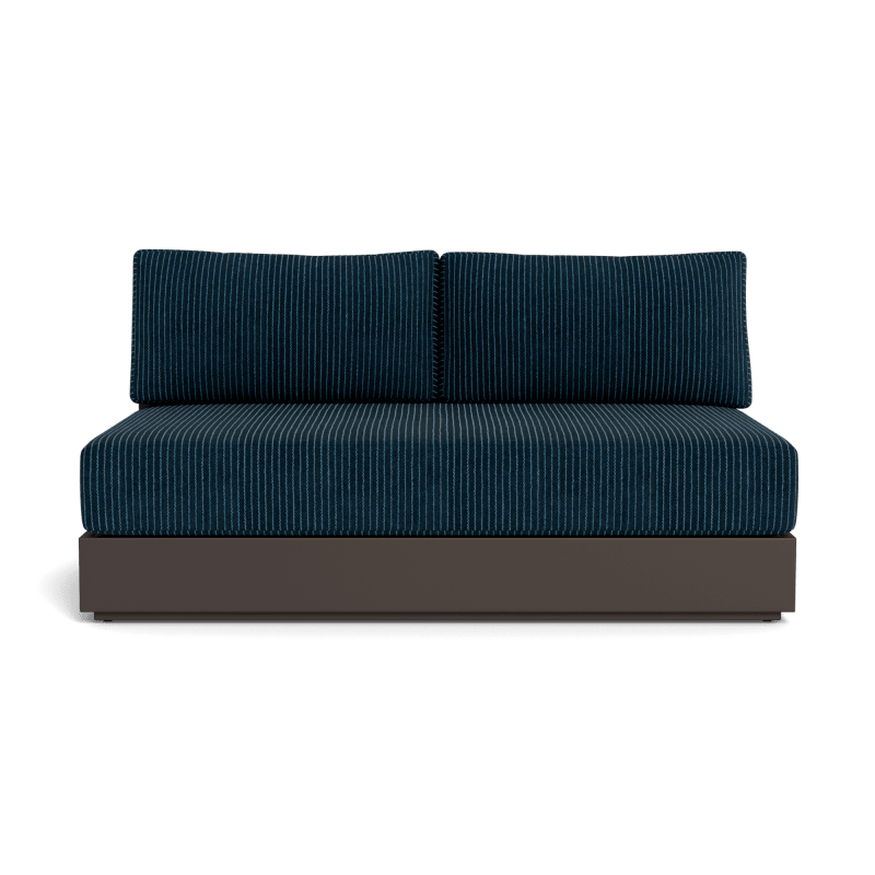 Hayman Aluminum 2 Seat Armless Sofa