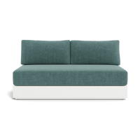 Hayman Aluminum 2 Seat Armless Sofa
