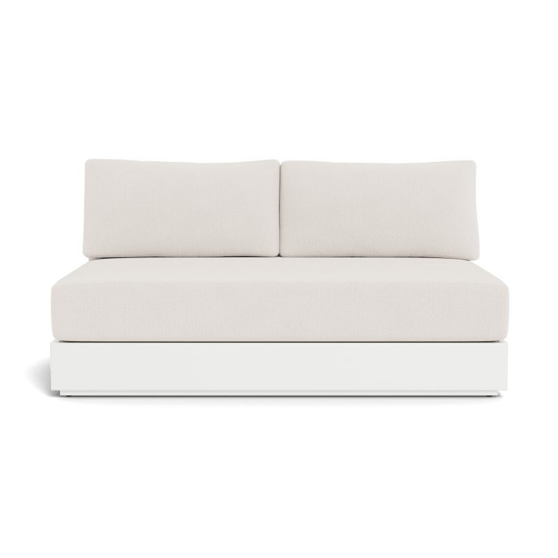 Hayman Aluminum 2 Seat Armless Sofa