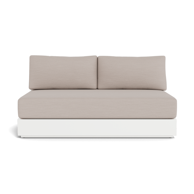 Hayman Aluminum 2 Seat Armless Sofa