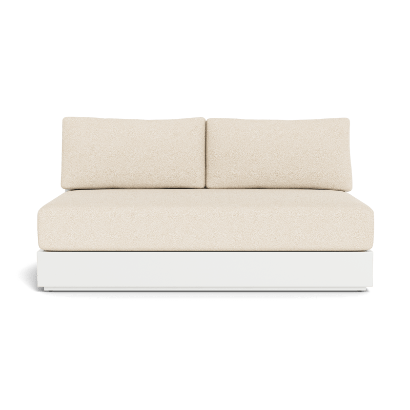 Hayman Aluminum 2 Seat Armless Sofa