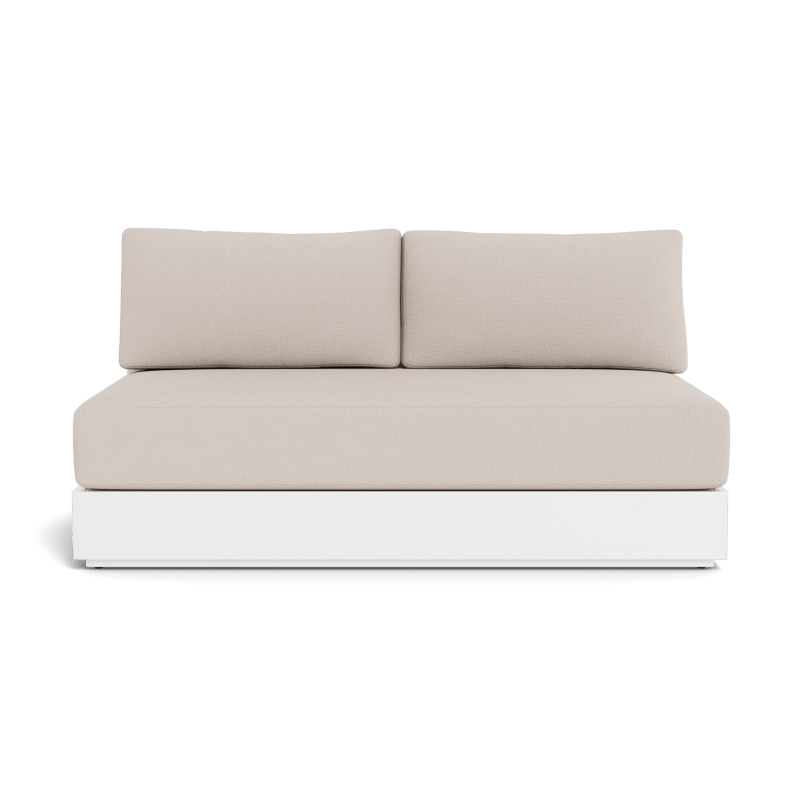 Hayman Aluminum 2 Seat Armless Sofa