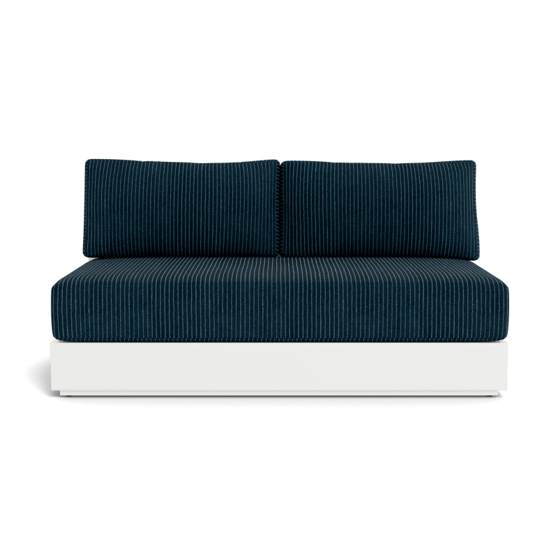 Hayman Aluminum 2 Seat Armless Sofa