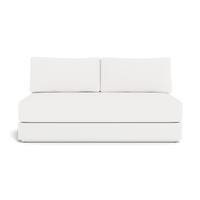 Hayman Aluminum 2 Seat Armless Sofa