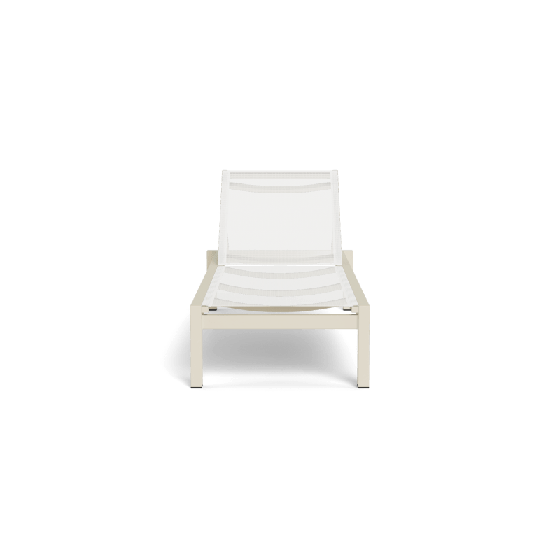 Hayman Aluminum Stacking Mesh Sun Lounge | Aluminum Bone, Batyline White,