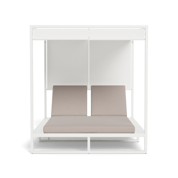 Hayman Curtain Cabana | Aluminum White, Panama Marble, Batyline White