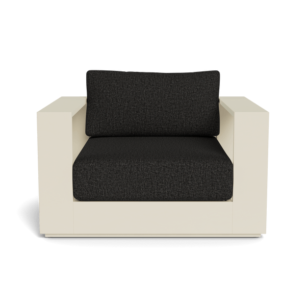 Hayman Swivel Lounge Chair | Aluminum Bone, Copacabana Midnight, Batyline White