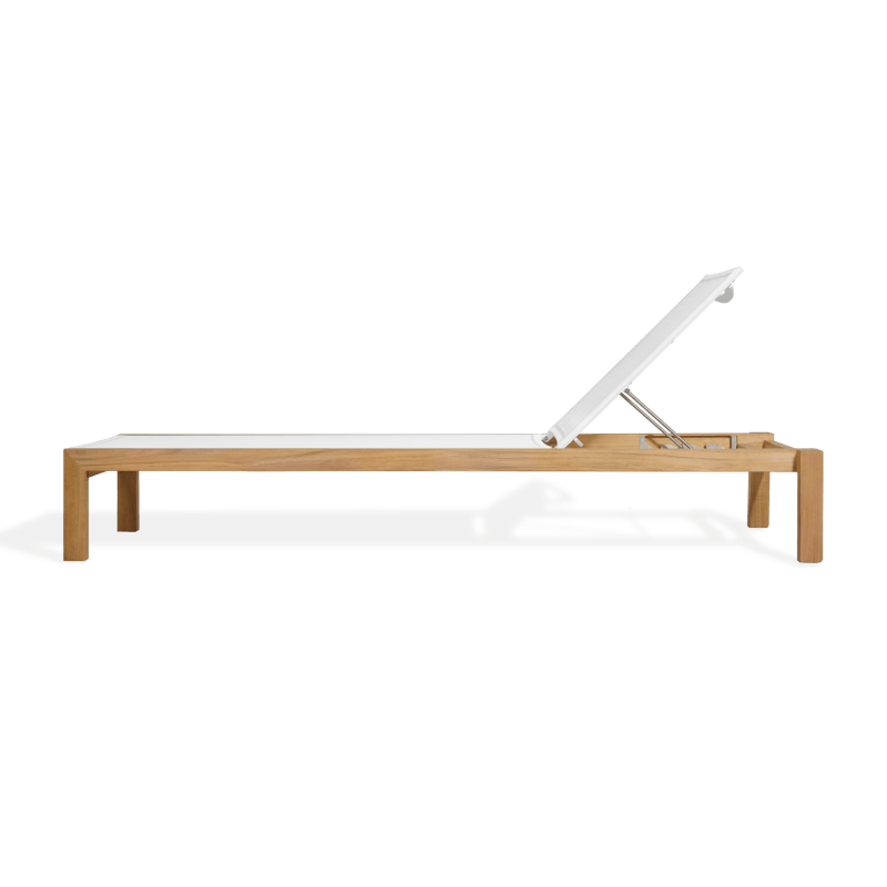 Hayman Teak Stacking Mesh Sun Lounge