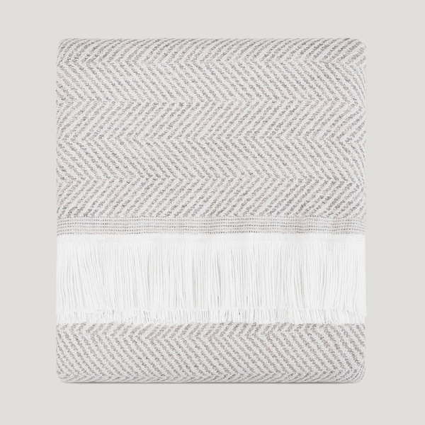 Herringbone Performance Throw | Cloud, ,
