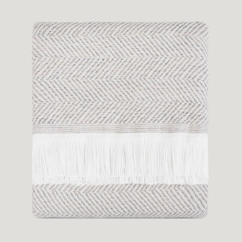 Herringbone Performance Throw | Cloud, ,