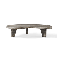 Lucca Organic Coffee Table | Travertine Grey, ,