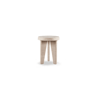 Lucca Round Side Table | Travertine Natural, ,