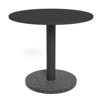Madison Round Side Table | Aluminum Asteroid, Granite Black,