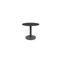 Madison Round Side Table | Aluminum Asteroid, Granite Black,