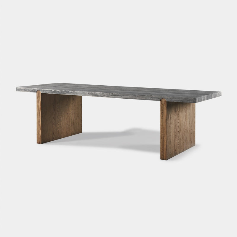 Marcello Dining Table 108" | Oak Honey Grey, ,