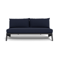 MLB Aluminum 2 Seat Armless Sofa