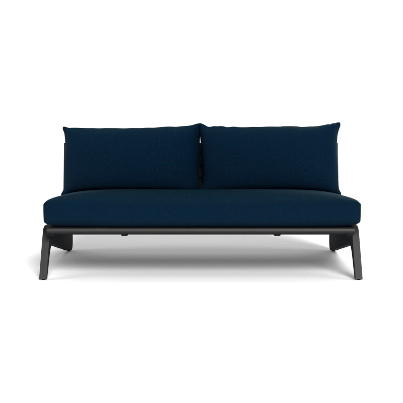 MLB Aluminum 2 Seat Armless Sofa
