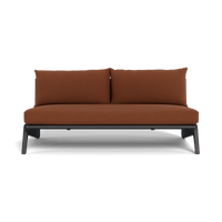MLB Aluminum 2 Seat Armless Sofa