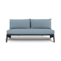 MLB Aluminum 2 Seat Armless Sofa