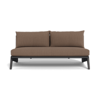 MLB Aluminum 2 Seat Armless Sofa