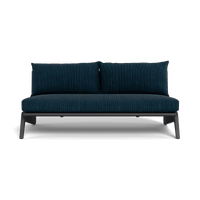 MLB Aluminum 2 Seat Armless Sofa