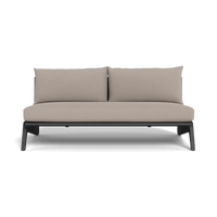 MLB Aluminum 2 Seat Armless Sofa