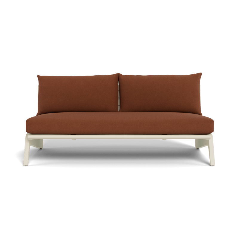 MLB Aluminum 2 Seat Armless Sofa