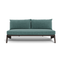 MLB Aluminum 2 Seat Armless Sofa