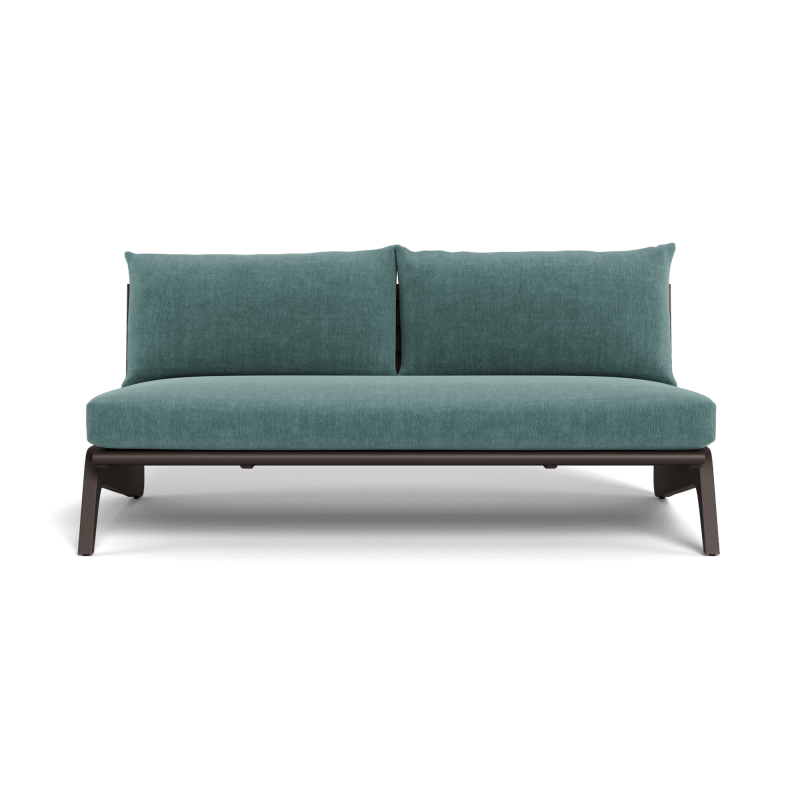 MLB Aluminum 2 Seat Armless Sofa