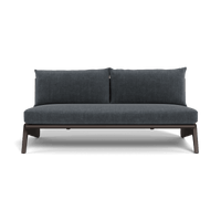 MLB Aluminum 2 Seat Armless Sofa