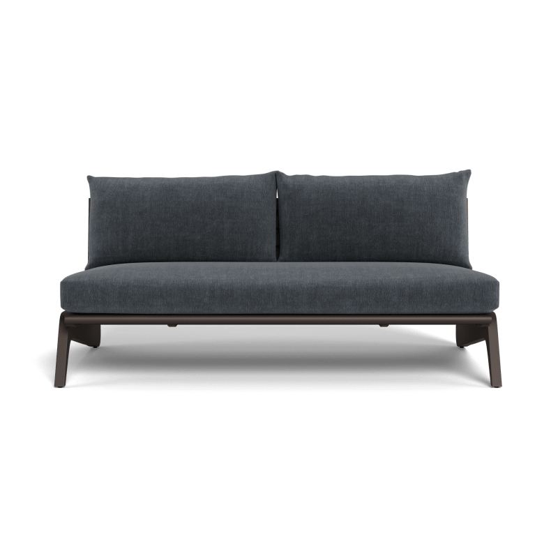 MLB Aluminum 2 Seat Armless Sofa